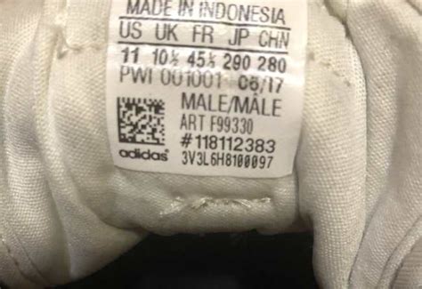 fake adidas serial number